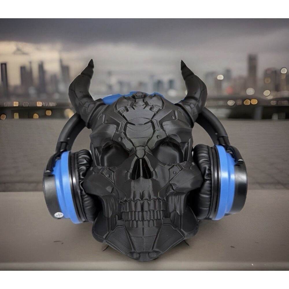 Demon Skull Full Size Art Display Piece Headphones Stand USA Made